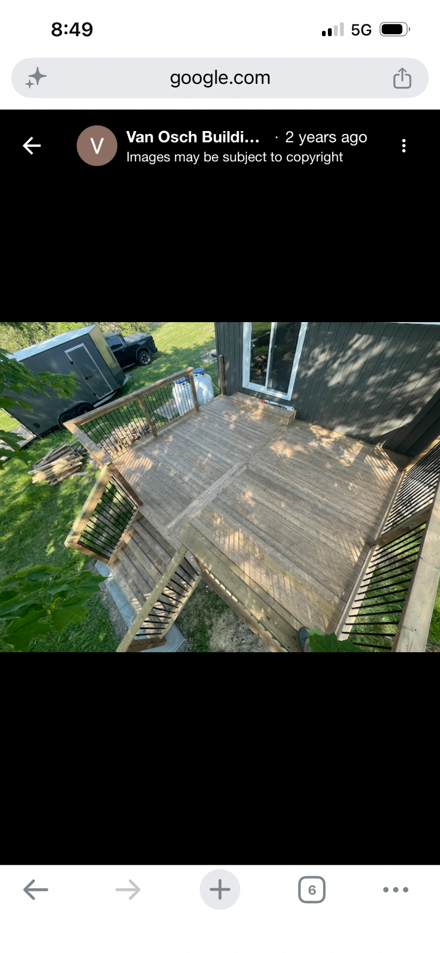 Multi-tier deck · metal spindles